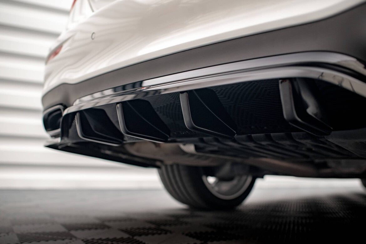 Diffusor Heckansatz passend für Mercedes E AMG-Line Limousine W213 FL schwarz Hochglanz