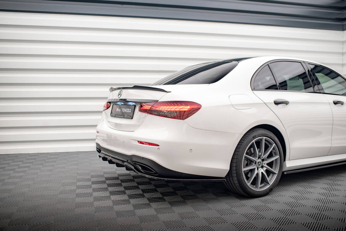 Diffusor Heckansatz passend für Mercedes E AMG-Line Limousine W213 FL schwarz Hochglanz