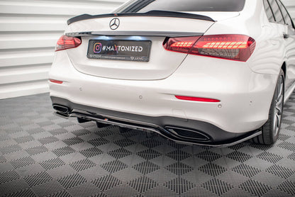 Diffusor Heckansatz passend für Mercedes E AMG-Line Limousine W213 FL schwarz Hochglanz