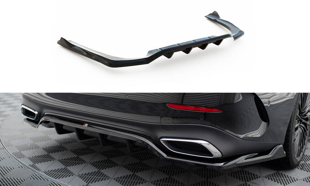 Diffusor Heckansatz passend für Mercedes E AMG-Line W214 schwarz Hochglanz