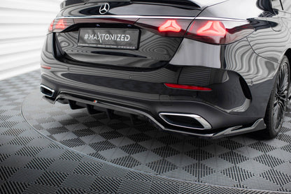Diffusor Heckansatz passend für Mercedes E AMG-Line W214 schwarz Hochglanz