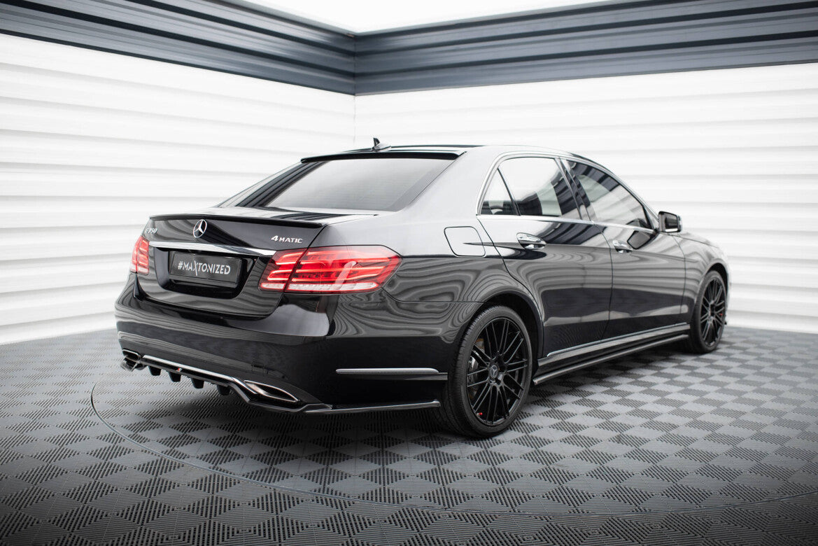 Diffusor Heckansatz passend für Mercedes E W212 FL schwarz Hochglanz
