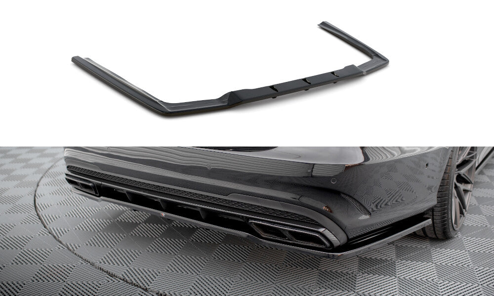 Diffusor Heckansatz passend für Mercedes E63 AMG Limousine W212 FL schwarz Hochglanz