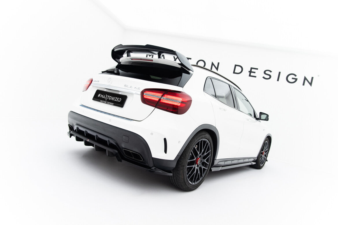 Diffusor Heckansatz passend für Mercedes GLA 45 AMG X156 FL schwarz Hochglanz