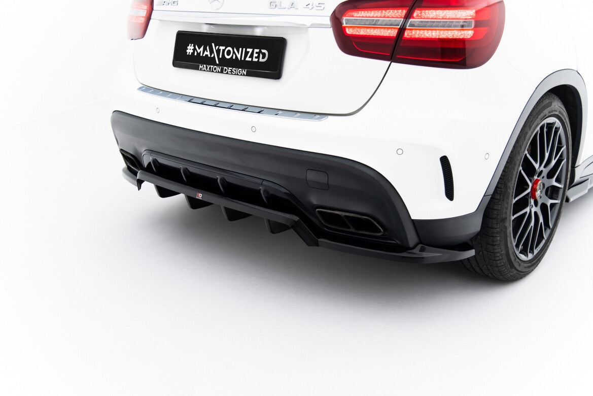 Diffusor Heckansatz passend für Mercedes GLA 45 AMG X156 FL schwarz Hochglanz