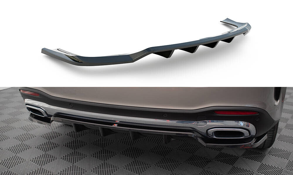 Diffusor Heckansatz passend für Mercedes GLE SUV AMG-Line W167 / W167 FL schwarz Hochglanz