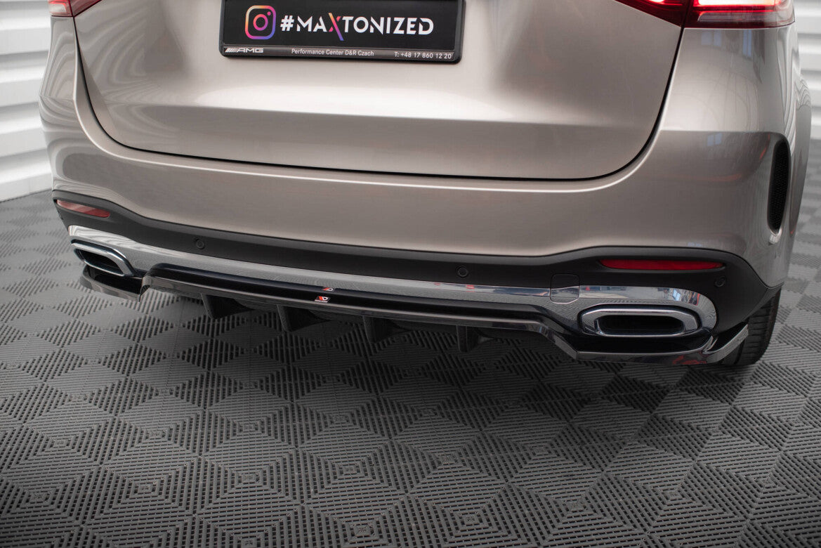 Diffusor Heckansatz passend für Mercedes GLE SUV AMG-Line W167 / W167 FL schwarz Hochglanz