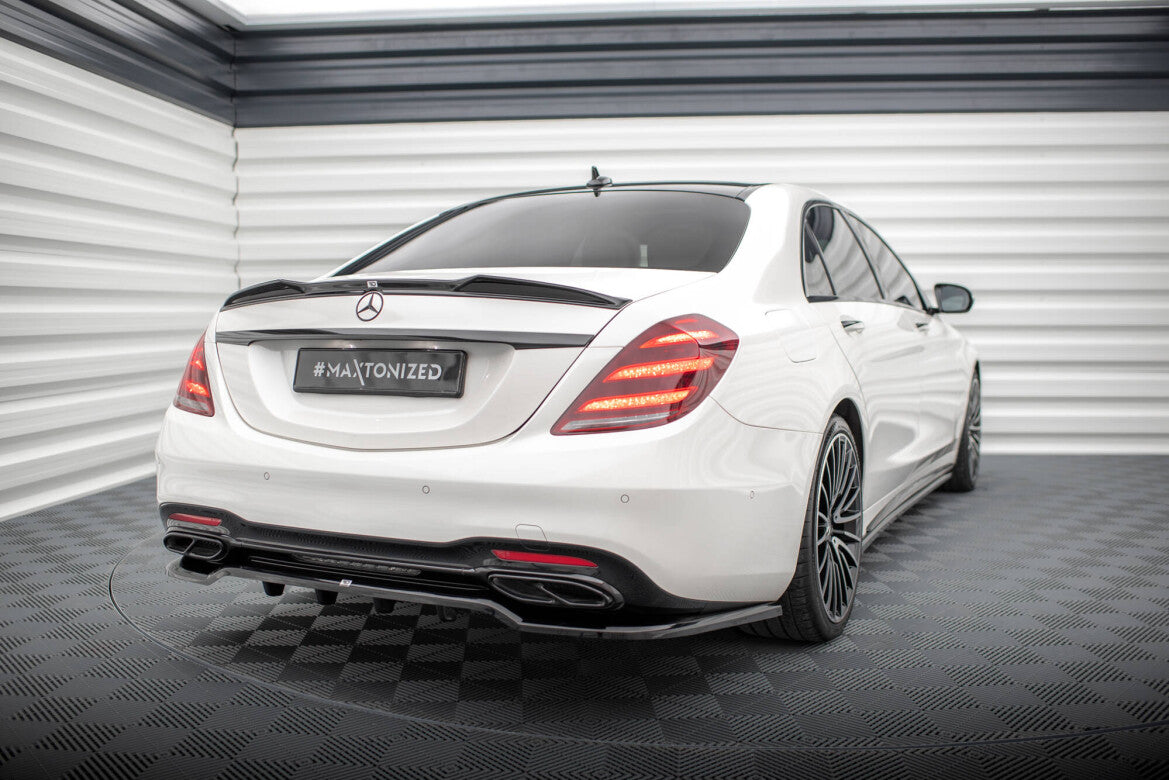 Diffusor Heckansatz passend für Mercedes S AMG-Line W222 FL schwarz Hochglanz