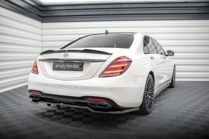 Diffusor Heckansatz passend für Mercedes S AMG-Line W222 FL schwarz Hochglanz