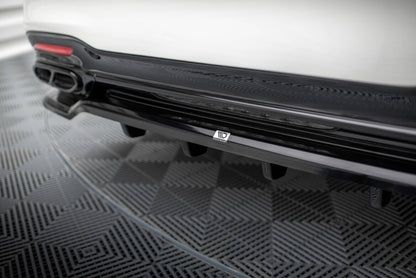Diffusor Heckansatz passend für Mercedes S AMG-Line W222 FL schwarz Hochglanz
