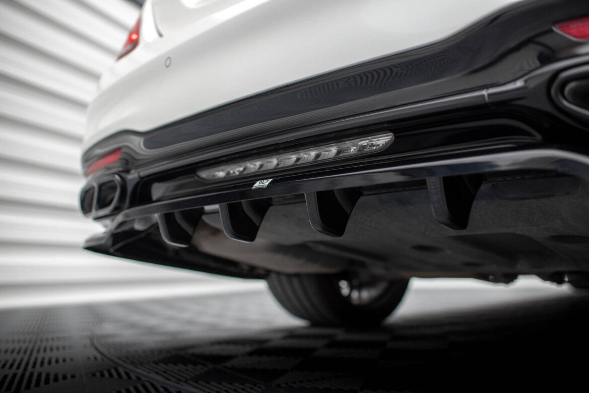 Diffusor Heckansatz passend für Mercedes S AMG-Line W222 FL schwarz Hochglanz