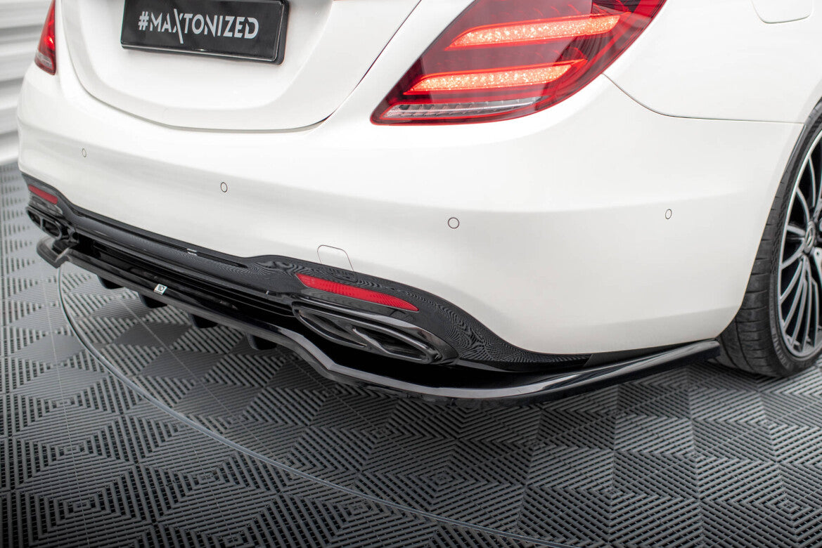 Diffusor Heckansatz passend für Mercedes S AMG-Line W222 FL schwarz Hochglanz