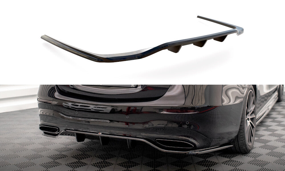 Diffusor Heckansatz passend für Mercedes S AMG-Line W223 schwarz Hochglanz