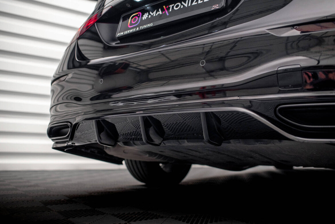 Diffusor Heckansatz passend für Mercedes S AMG-Line W223 schwarz Hochglanz