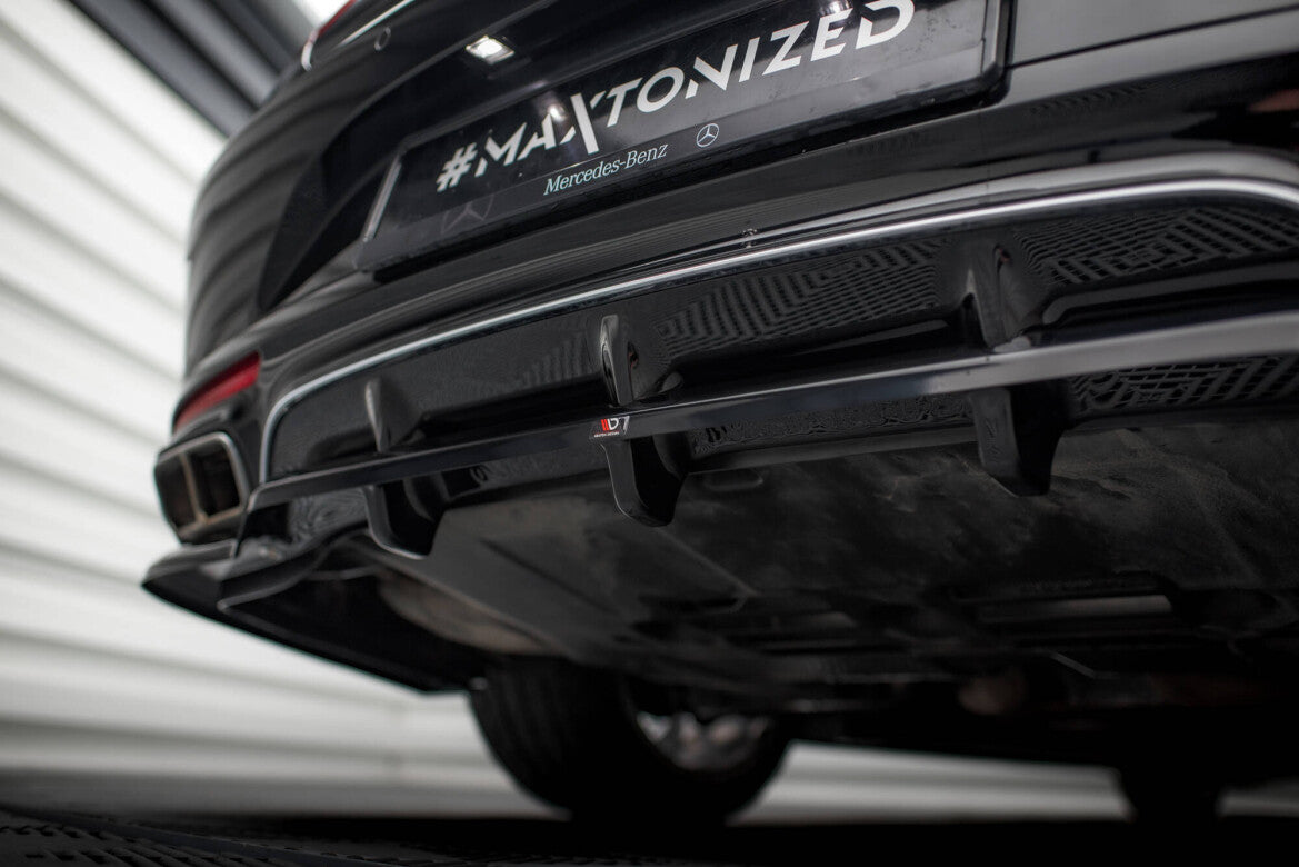 Diffusor Heckansatz passend für Mercedes S Coupe AMG-Line C217 FL schwarz Hochglanz