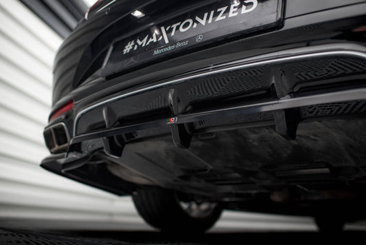 Diffusor Heckansatz passend für Mercedes S Coupe AMG-Line C217 FL schwarz Hochglanz