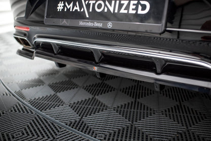 Diffusor Heckansatz passend für Mercedes S Coupe AMG-Line C217 FL schwarz Hochglanz