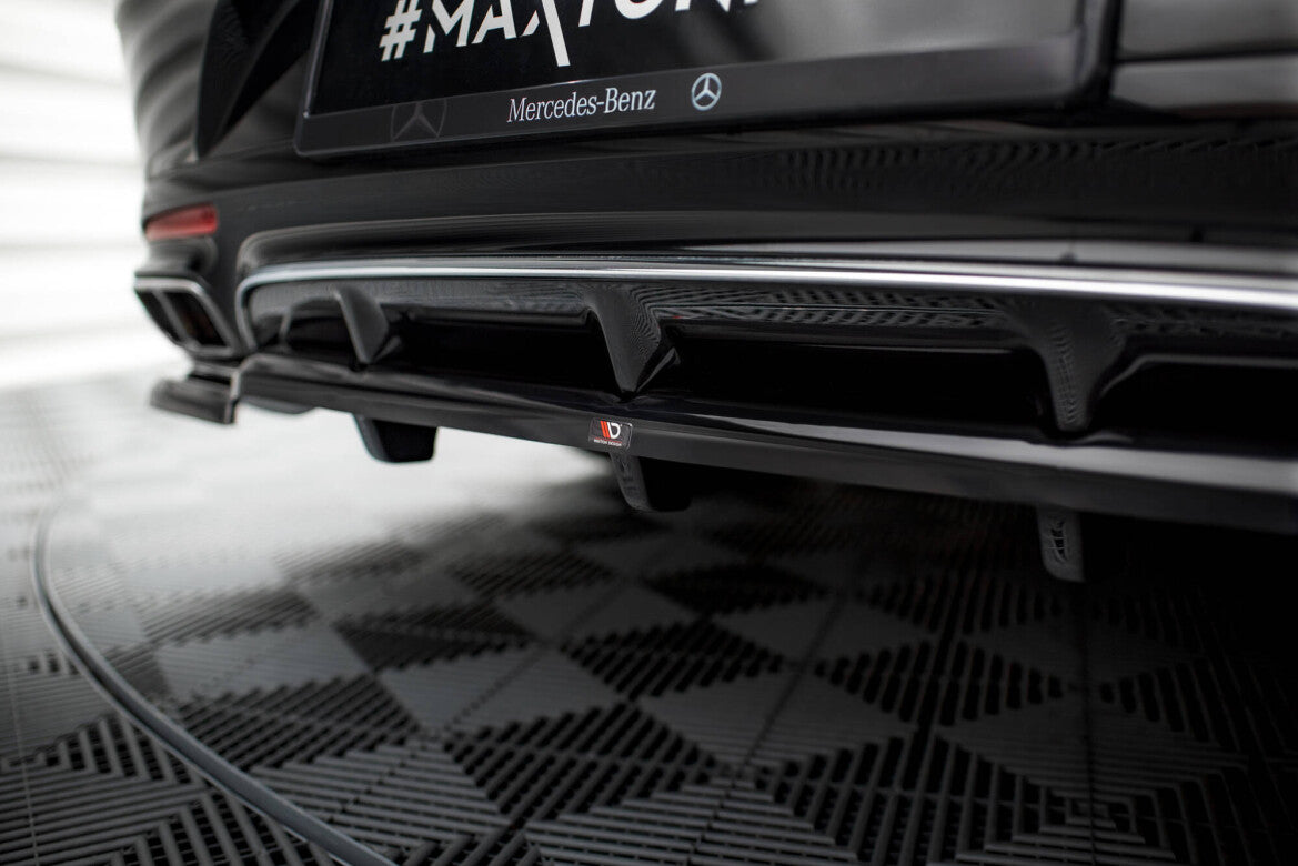 Diffusor Heckansatz passend für Mercedes S Coupe AMG-Line C217 FL schwarz Hochglanz