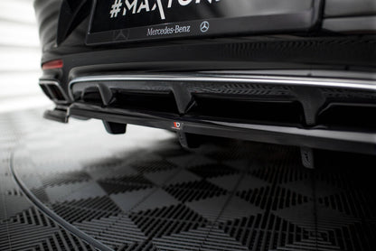 Diffusor Heckansatz passend für Mercedes S Coupe AMG-Line C217 FL schwarz Hochglanz