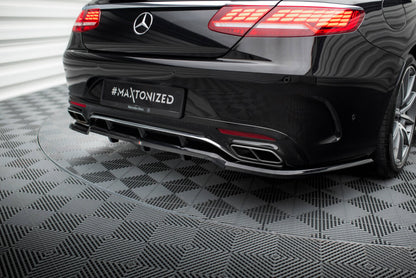 Diffusor Heckansatz passend für Mercedes S Coupe AMG-Line C217 FL schwarz Hochglanz