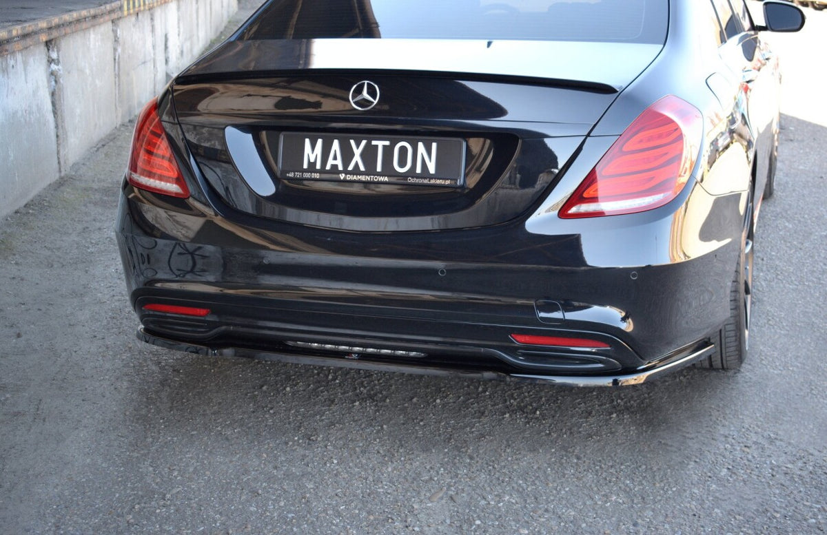 Diffusor Heckansatz passend für Mercedes S-Klasse AMG-LINE W222 schwarz Hochglanz
