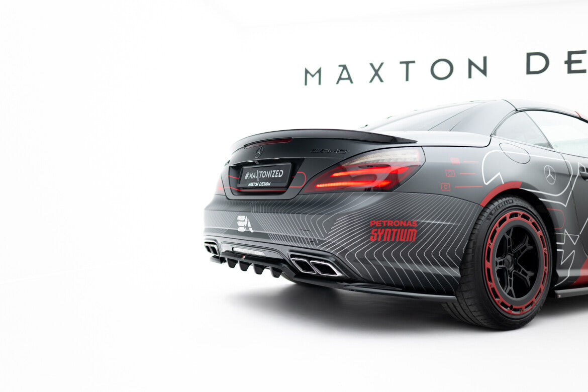Diffusor Heckansatz passend für Mercedes SL 63 AMG R231 schwarz Hochglanz