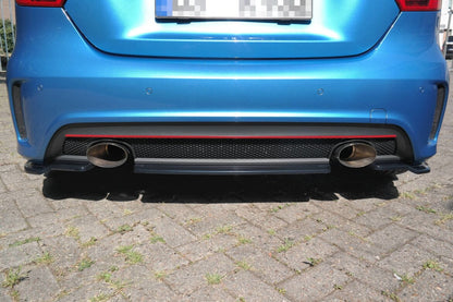 Diffusor Heckansatz passend für Mercedes W176 AMG-LINE vor FL schwarz Hochglanz