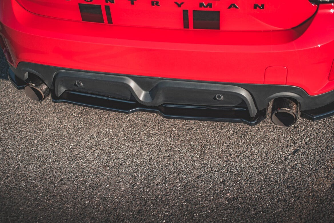 Diffusor Heckansatz passend für Mini Countryman Mk2 F60 JCW schwarz Hochglanz