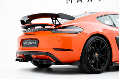 Diffusor Heckansatz passend für Porsche 718 Cayman GTS 982c schwarz Hochglanz