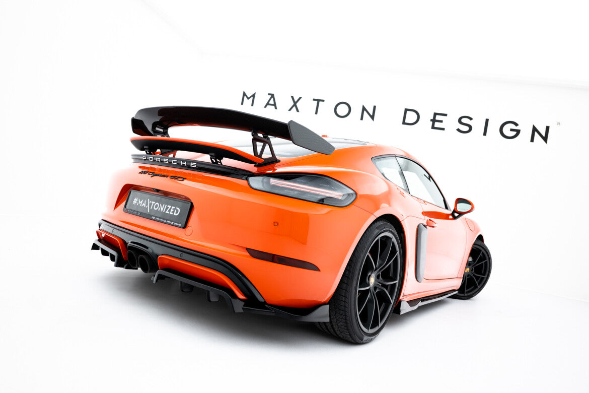 Diffusor Heckansatz passend für Porsche 718 Cayman GTS 982c schwarz Hochglanz