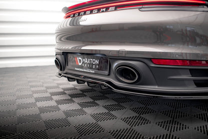 Diffusor Heckansatz passend für Porsche 911 Carrera 4S 992 schwarz Hochglanz
