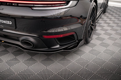 Diffusor Heckansatz passend für Porsche 911 Turbo S 992 schwarz Hochglanz