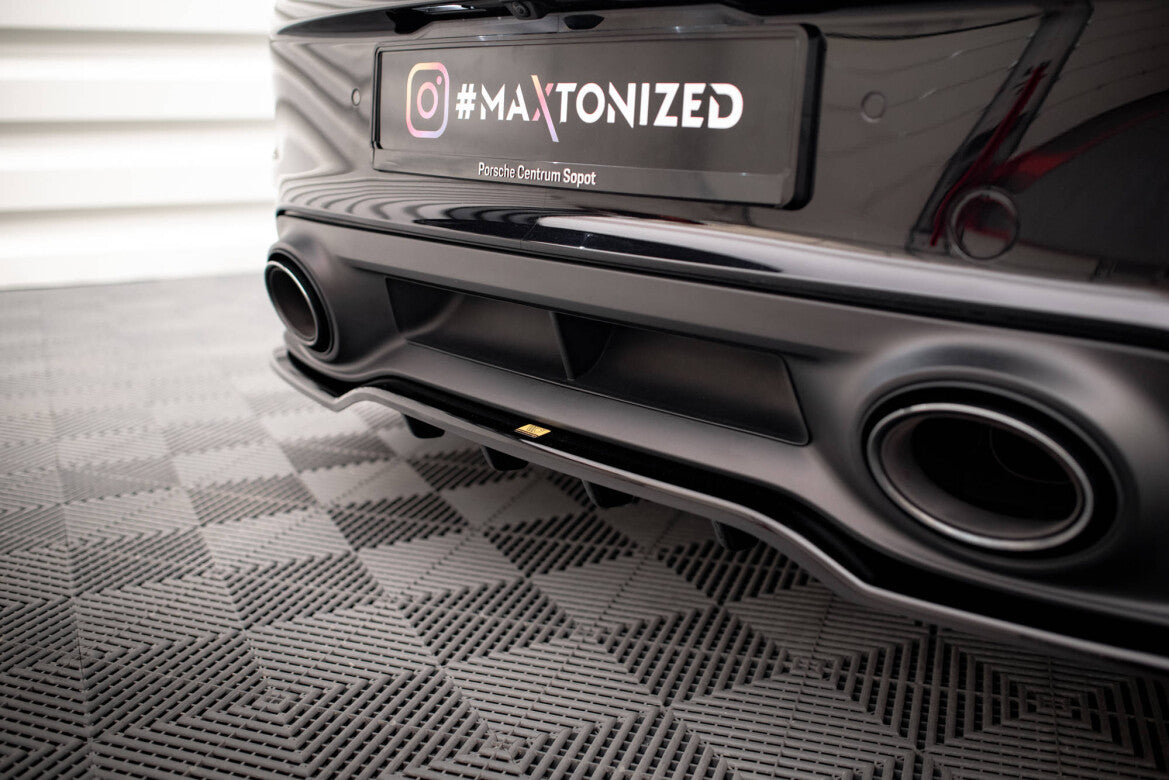 Diffusor Heckansatz passend für Porsche 911 Turbo S 992 schwarz Hochglanz