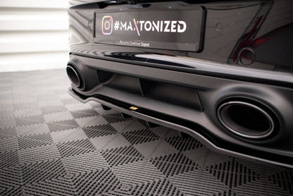 Diffusor Heckansatz passend für Porsche 911 Turbo S 992 schwarz Hochglanz