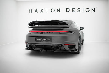 Diffusor Heckansatz passend für Porsche 911 Turbo S Sport Package 992 schwarz Hochglanz