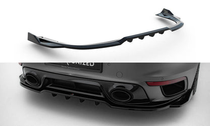 Diffusor Heckansatz passend für Porsche 911 Turbo S Sport Package 992 schwarz Hochglanz