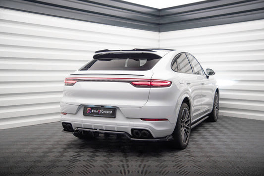 Diffusor Heckansatz passend für Porsche Cayenne Coupe / SUV Mk3 schwarz Hochglanz