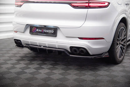 Diffusor Heckansatz passend für Porsche Cayenne Coupe / SUV Mk3 schwarz Hochglanz