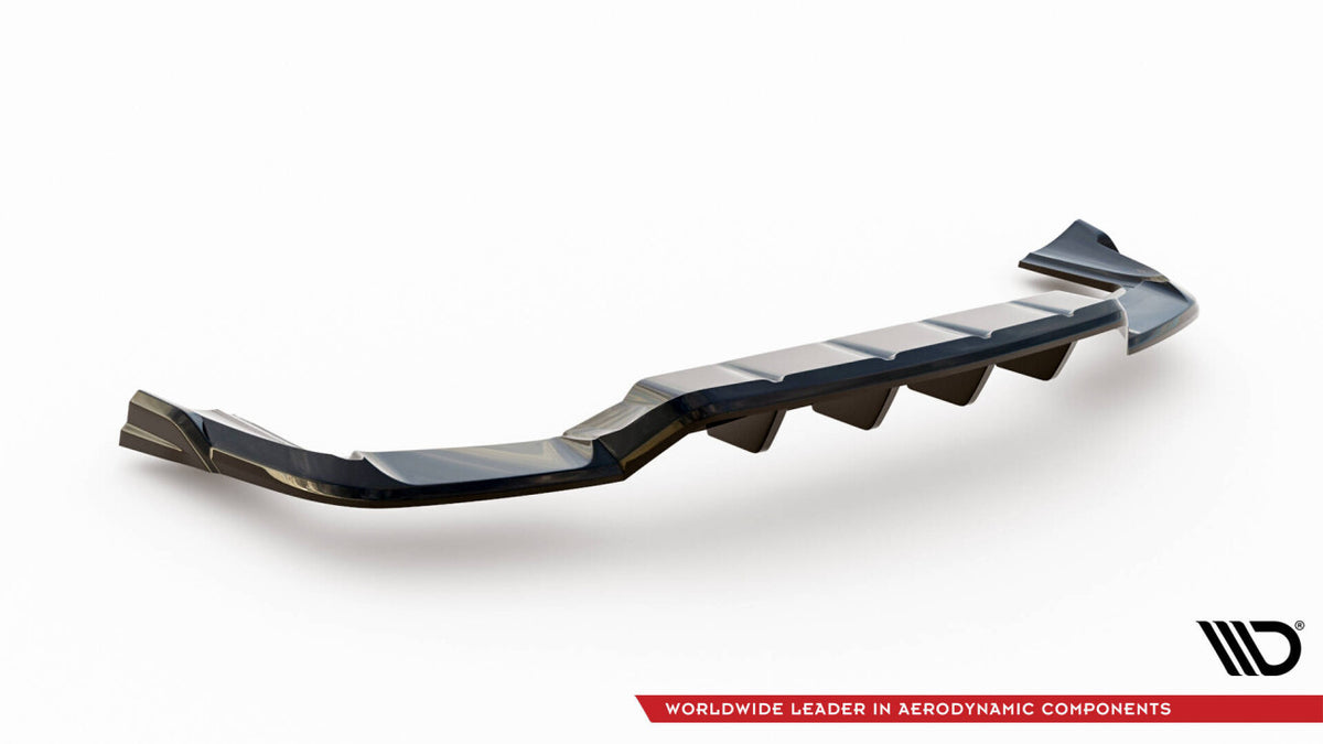 Diffusor Heckansatz passend für Porsche Cayenne Coupe / SUV Mk3 schwarz Hochglanz