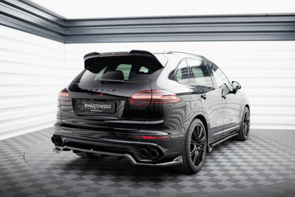 Diffusor Heckansatz passend für Porsche Cayenne Mk2 FL schwarz Hochglanz