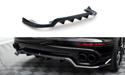 Diffusor Heckansatz passend für Porsche Cayenne Mk2 FL schwarz Hochglanz