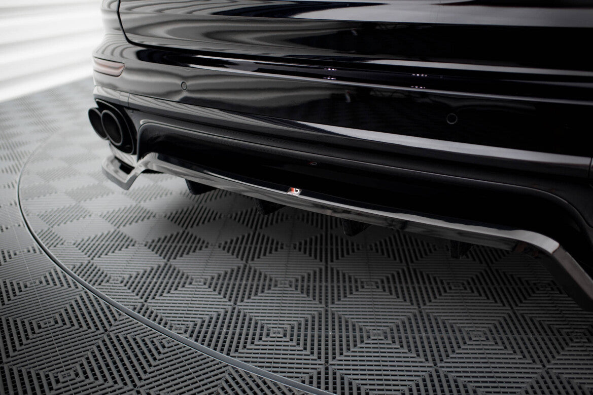 Diffusor Heckansatz passend für Porsche Cayenne Mk2 FL schwarz Hochglanz