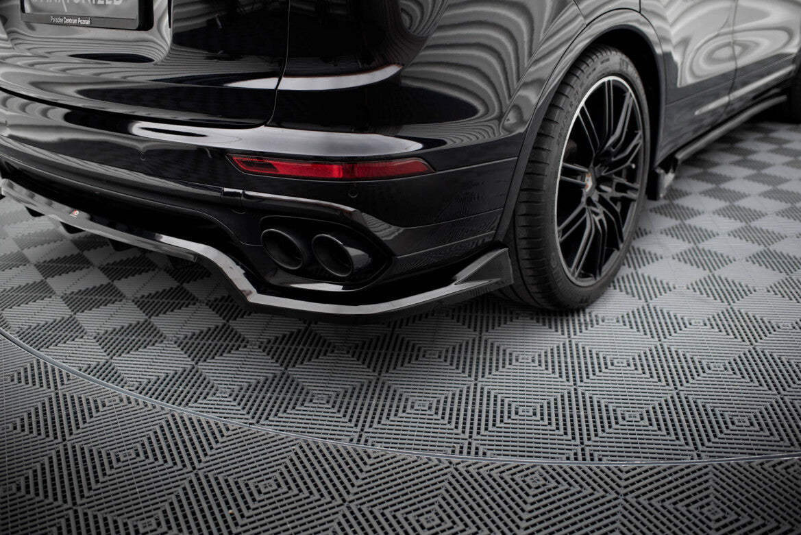 Diffusor Heckansatz passend für Porsche Cayenne Mk2 FL schwarz Hochglanz