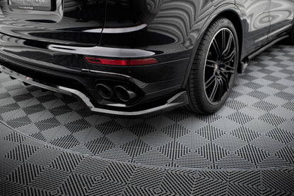 Diffusor Heckansatz passend für Porsche Cayenne Mk2 FL schwarz Hochglanz