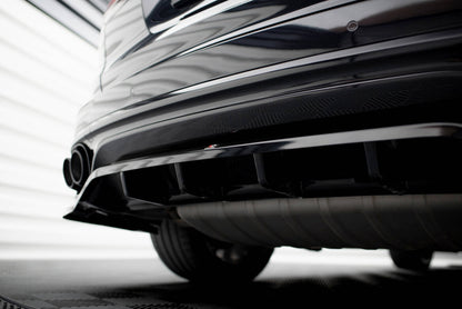 Diffusor Heckansatz passend für Porsche Cayenne Mk2 FL schwarz Hochglanz