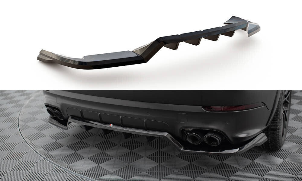 Diffusor Heckansatz passend für Porsche Cayenne Sport Design Mk3 schwarz Hochglanz
