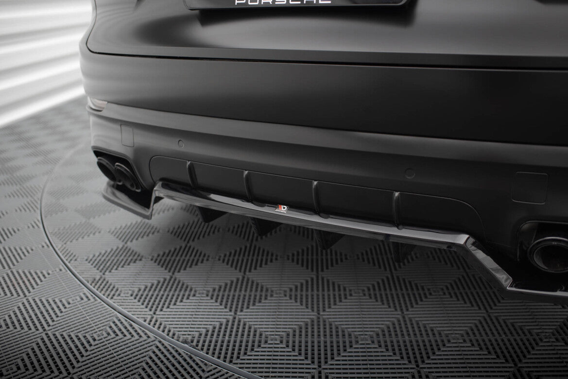 Diffusor Heckansatz passend für Porsche Cayenne Sport Design Mk3 schwarz Hochglanz