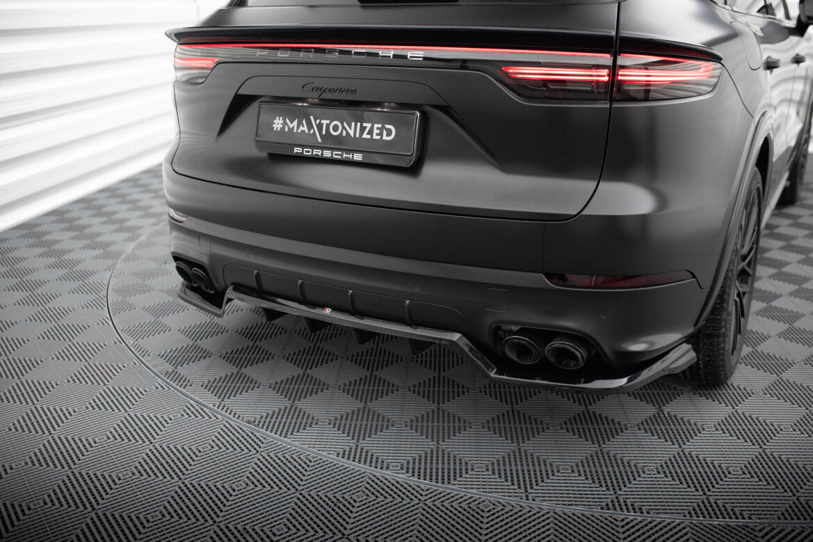Diffusor Heckansatz passend für Porsche Cayenne Sport Design Mk3 schwarz Hochglanz