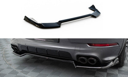Diffusor Heckansatz passend für Porsche Cayenne SUV / Coupe Mk3 FL schwarz Hochglanz