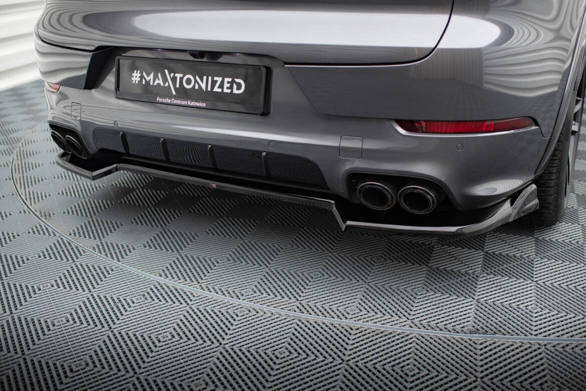 Diffusor Heckansatz passend für Porsche Cayenne SUV / Coupe Mk3 FL schwarz Hochglanz
